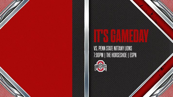 Multi-format sports graphic template featuring chrome elements, a player photo on the left, and game details on the right, including matchup, time, and network.