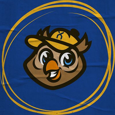Social media profile template with a dark blue background, featuring a large stylized 'V' logo in the center, surrounded by light blue circular accents, designed for avatars and banners.