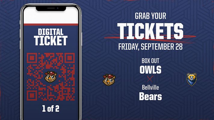 Multi-format mobile ticket template featuring a smartphone displaying a QR code, with bold text for 'Digital Ticket' and game details below, sports-themed design in dark colors.