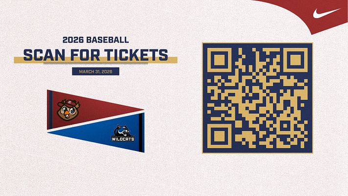 QR code template with heritage navy and gold color scheme, featuring large scannable QR code on right, event text and team logo on left, designed for ticket promotions across multiple formats including landscape and story sizes
