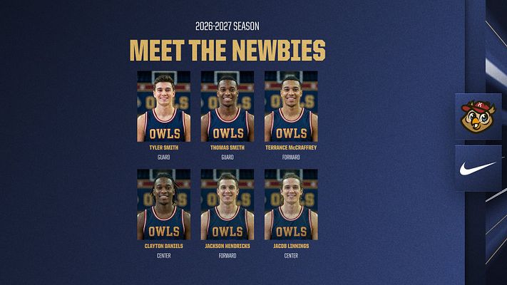Photo roster template featuring eight runner headshots arranged in a grid, bold yellow 'MEET THE TEAM' title at the top, and logos in the bottom corner. Designed for player spotlight.