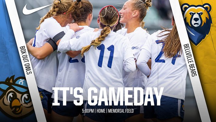 Multi-format gameday template featuring a central photo of players, diagonal layout for team logos, and bold text for game details, suitable for social media sharing.