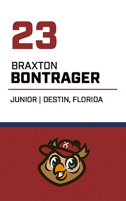 Bag tag template in portrait orientation with large maroon number at top, player name and position text below, team mascot illustration on burgundy background, designed for sports team luggage identification
