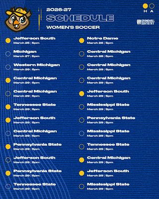 Portrait layout schedule template with blue background, sections for game dates and opponents listed, highlighted team logo at top, designed for social media sharing.