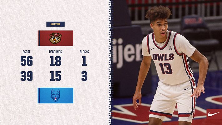 Stats with Photo template featuring a player photo on right side, team logo and stats comparison on left with two scores displayed prominently, heritage color scheme, available in landscape and portrait formats