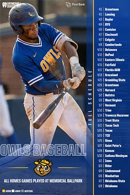 Vertical schedule template featuring a player photo on the left and a grid layout on the right for up to 36 game dates, with team name and logo prominently displayed.