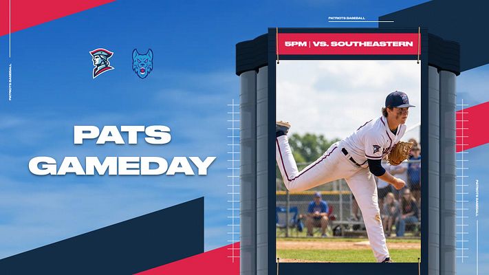 Gameday template with dynamic, diagonal design. Left side features large white text for team name and 'Gameday' heading with team logos. Right side displays centered player photo area with match details banner above. Available in landscape and portrait formats for social media.
