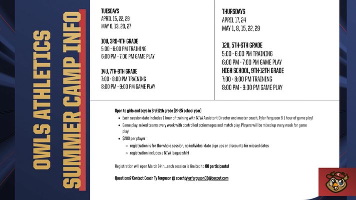 Information sheet template with purple burst design on left side, featuring bold white vertical 