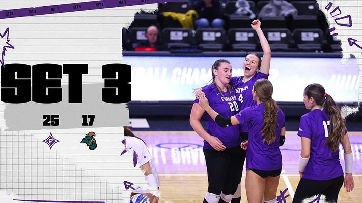 Volleyball score template with landscape, Instagram, and story formats. Features large set number display, team scores, action photo area, team logos, and purple color scheme for instant score updates and game day highlights.