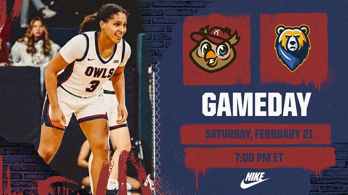 Gameday template with navy and red paint splatter design featuring player photo area on left, opponent team logos in red splatter boxes, white GAMEDAY text, and space for date, time, and brand logos on right