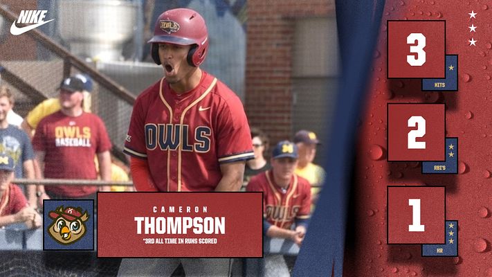Multi-format player stats template with red baseball theme, featuring large player photo on left, player name and title banner below, and stacked stat cards on right with wave design elements and star accents