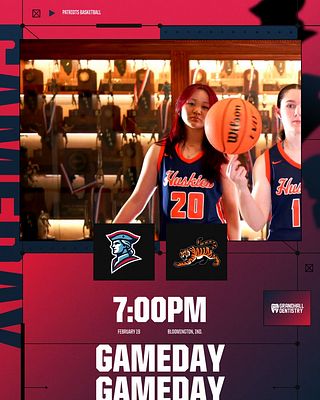 Instagram motion template with a grid layout featuring abstract shapes and dotted patterns, designed for game day content. Portrait orientation.