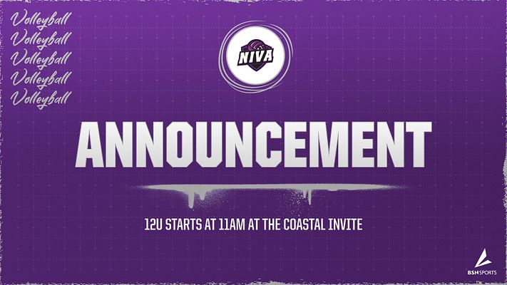 Multi-format announcement template with purple background, logo circle at top center, bold white headline text, decorative scribble underline, and event details below. Designed for social media sharing across landscape, Instagram, and story formats.
