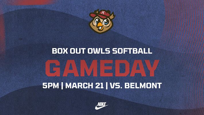 Multi-format game day template with dark blue background, team logo at top, large red headline text, white supporting text for time and opponent, and sponsor logo at bottom. Designed for landscape, Instagram, and story formats.