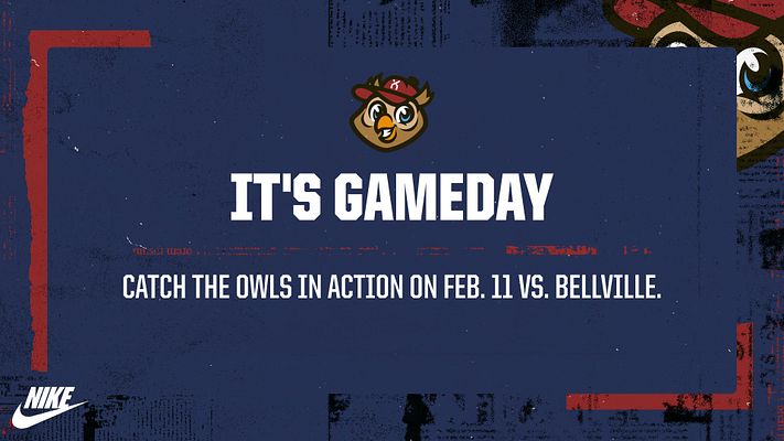 Newspaper-style game day template with navy background, distressed texture, bold white headline text, team logo, and red accent elements. Multi-format design for landscape, Instagram, and story dimensions.