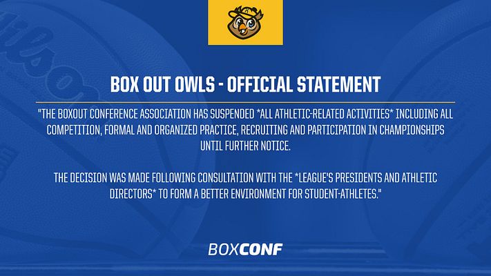 Official statement template featuring a dark blue background, large text area for the statement, team logo at the top, and space for a footer logo, designed for sports updates.