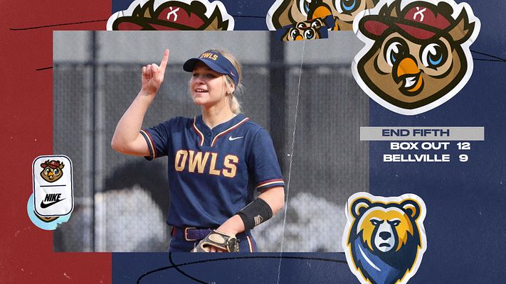 Multi-format score template featuring a player photo on left with team mascot stickers and red-navy color scheme. Score display showing quarter/period updates and final game results in gold text box on right. Designed for landscape, Instagram, and story formats for social media score updates.