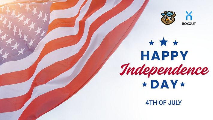 Memorial Day template with American flag on left, patriotic stars and stripes, and right side featuring "Happy Memorial Day" text in blue and red, tagline "Remembering Those Who Gave All," logo placement areas for brands or organizations, available in landscape and portrait formats