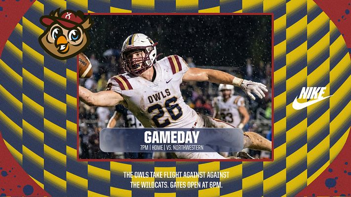 Multi-format sports graphic template with paint splatter design featuring red and navy background, large player photo area with gold border, team logo placement, game day headline banner, and sponsor logo space. Designed for game day promotion across landscape, Instagram, and story formats.