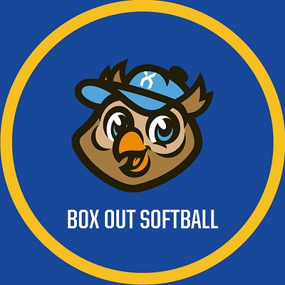 Square social media avatar template with dark blue background, gold circular border frame, centered lion head logo in gold, and white text below for team or department name