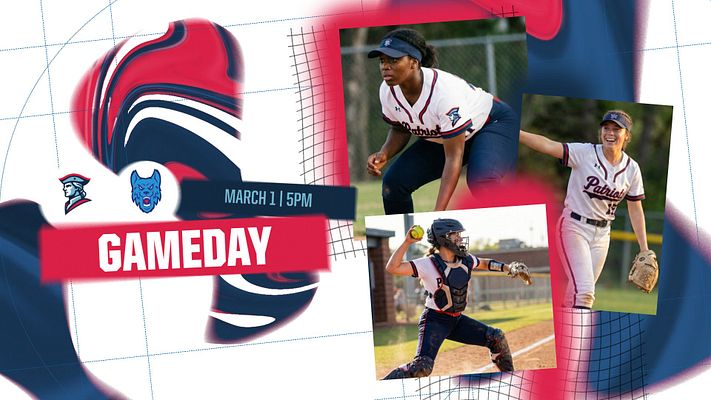 Multi-format gameday template with a dynamic gradient warp background, featuring photo placeholders for players, game time display, and bold ext in red.