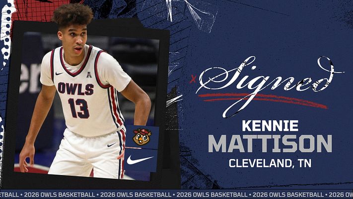 Signing day template with navy background, athlete photo on left, and 'Signed' text with player name, position, and hometown on right. Customizable for multiple social media formats including landscape, Instagram, and story sizes.