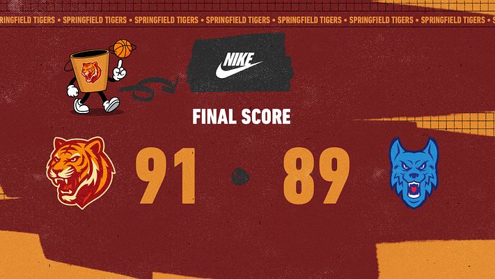 Basketball score template with red and gold highlighter design, team logos on left and right, large final score display in center, decorative elements including basketball and cup icon, multi-format layout for social media and stories