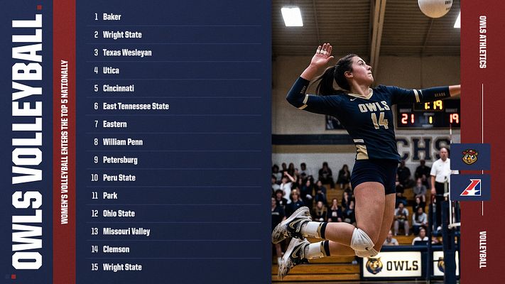 Ranking template with numbered standings list on left side against dark blue background, large athlete action photo on right, gold and burgundy color scheme, designed for multi-format social media layouts