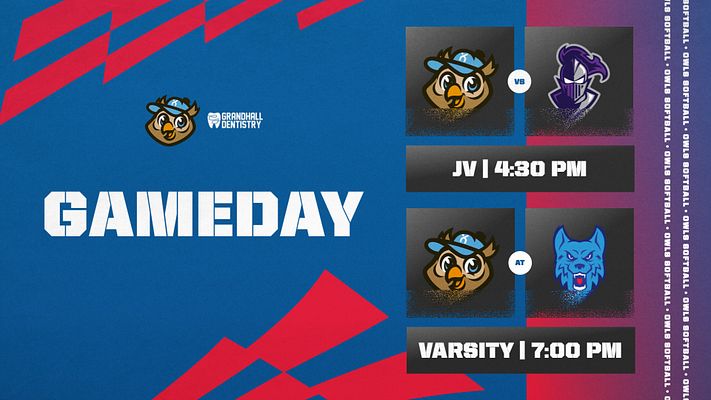 Game day template with dark background, bold accent diagonal striped colors 