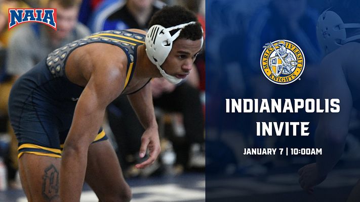 Gameday promotion template featuring a wrestler on the left, logo at the center, and event details on the right, set against a dark blue background.