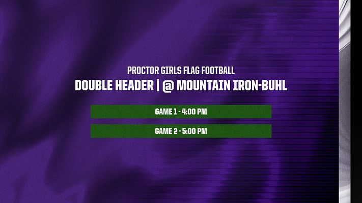 Gameday doubleheader template with gradient red background, featuring team logos for two games, game times listed, and Under Armour logo in the corner.