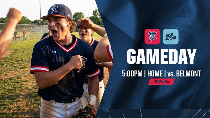 Gameday template with jersey mesh texture, featuring a dynamic photo of a player celebrating on the left, bold 'GAMEDAY' text, game time, opponent details, and hashtag elements.