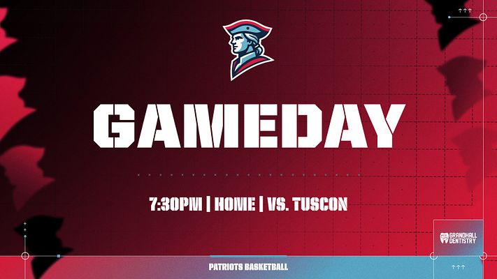 Game day template with bold white 