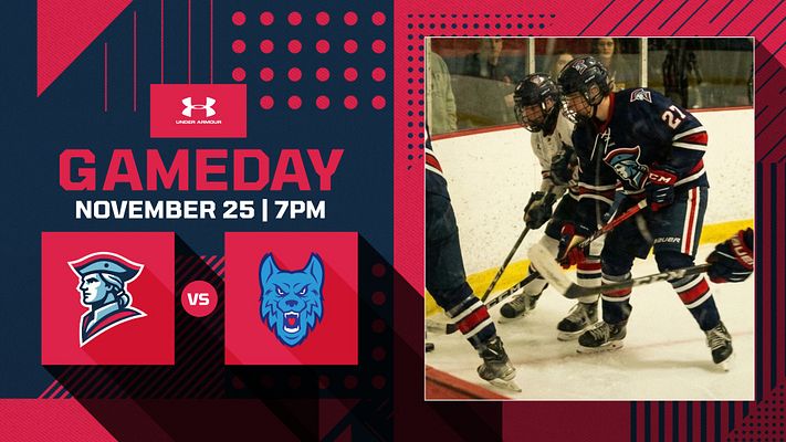 Multi-format gameday template with dark navy and hot pink color scheme. Features large photo area for action shot, team logos with VS badge, gameday text with date and time, and geometric patterns including dots and diagonal lines. Includes dramatic drop shadows for depth and dynamic effect across landscape, Instagram, and story formats.