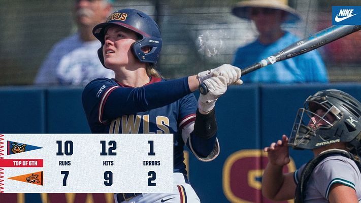 Baseball and softball stats template with full-frame action photo of batter at plate, stats table overlay showing runs, hits, and errors by inning, customizable team colors and fonts for score updates