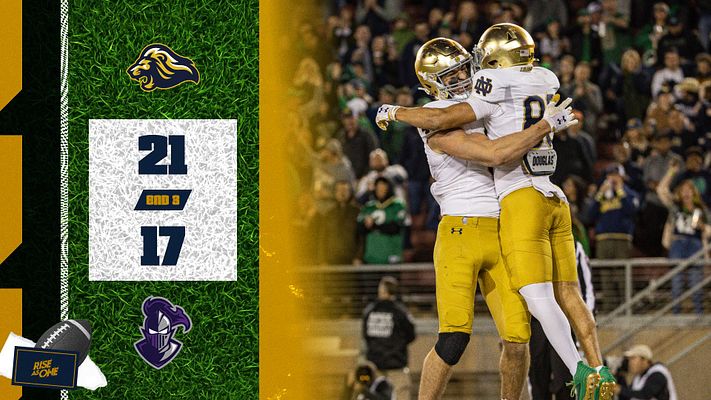 Football score update template with gold and navy color scheme, featuring team logo on left side, large score display, and action photo of celebrating players on right, designed for landscape and portrait social media formats