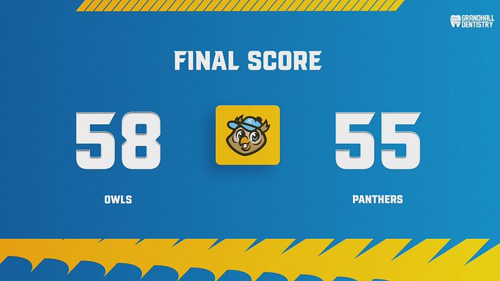 Score update template with a bold design featuring a player image on the right, scores 2-1 displayed centrally, and team logos on the left with a clean, sporty look.