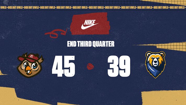 Score update template with a bold maroon background, featuring team logos on left and right, large final score in center, and a logo at the top, designed for highlighting game results.