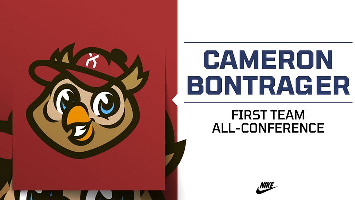 Announcement template featuring a large mascot graphic on left and bold player name on right, with additional text below and a Nike logo at the bottom.