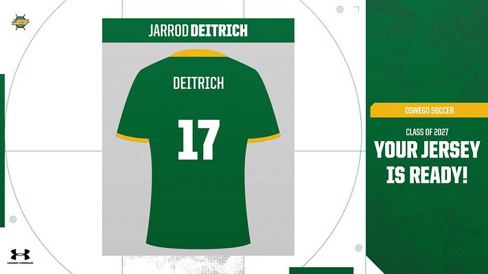 Jersey number reveal template featuring a green jersey with number 78 prominently displayed, player name at top, and celebratory text on the right side, designed for social media announcements.