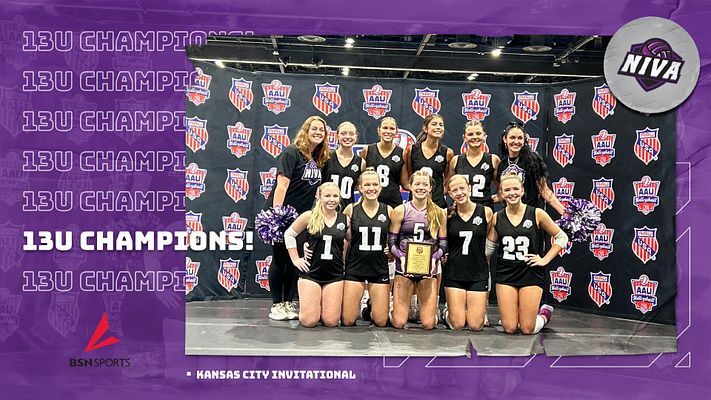 Multi-format feature title template with purple background, large photo placeholder for team or player content, bold white text overlay area, and branding elements. Designed for announcements, spotlights, and social media sharing across landscape, Instagram, and story formats.