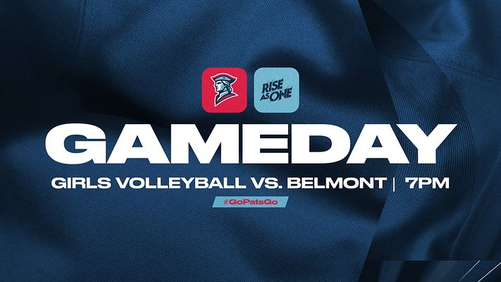 Gameday template featuring a textured navy jersey mesh background, bold white 'GAMEDAY' headline, team logo, match details, and hashtag at the bottom.