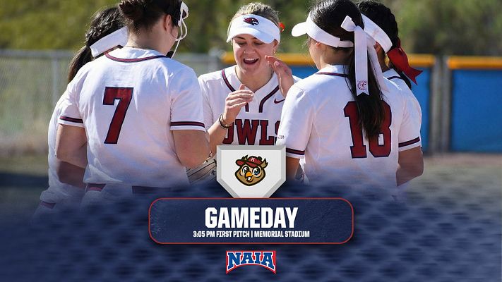 Baseball gameday template featuring a player in action on the left, with a blue gradient background. Text area below displays event details and a logo.