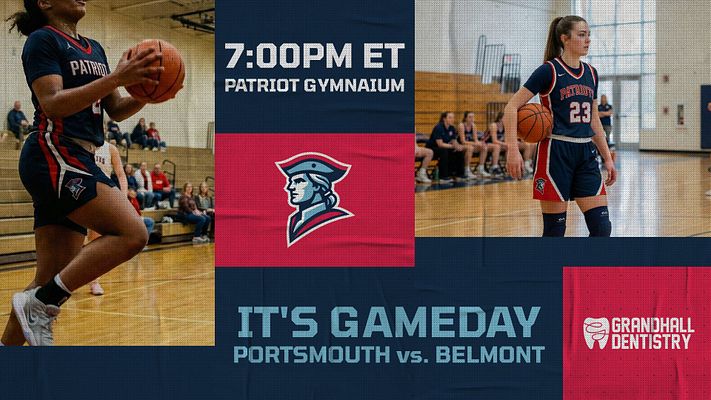 Gameday template featuring two players' images on each side, game time and venue at top, bold title in center with matchup details below, and logo at bottom right.