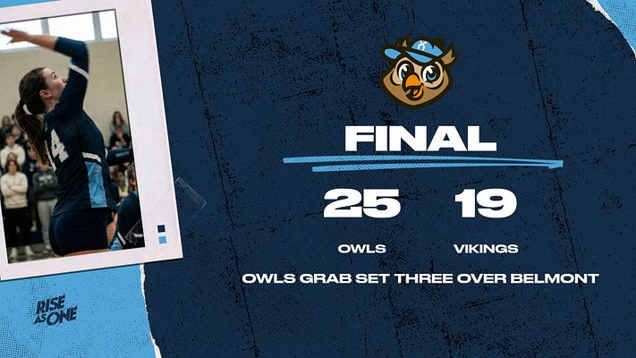 Score update template with dark blue textured background, team logo at top, large final score display, photo placeholder on left, and headline text area below scores for game recap details