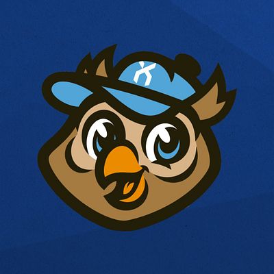 Social media profile combo template featuring a blue background, circular avatar area for logos, and a long banner space designed for sports graphics and promotional content.