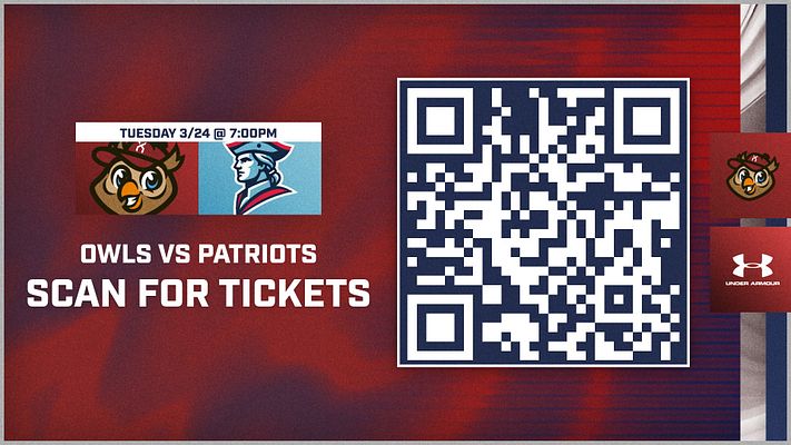 QR code template with red and navy gradient background, featuring a large gold QR code on the right, text area for event details on the left with team logos and date/time section, suitable for sports promotion across landscape and portrait formats