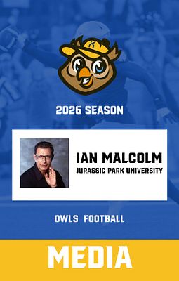 Season credential template with a portrait layout, featuring a lion logo at the top, photo placeholder for a name, and sections for the season, name, university, and purpose at the bottom.