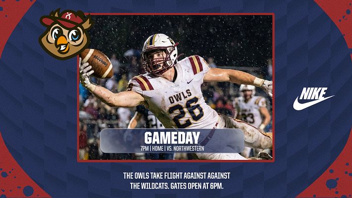 Multi-format sports graphic template with paint splatter design featuring red and navy background, large player photo area with gold border, team logo placement, game day headline banner, and sponsor logo space. Designed for game day promotion across landscape, Instagram, and story formats.