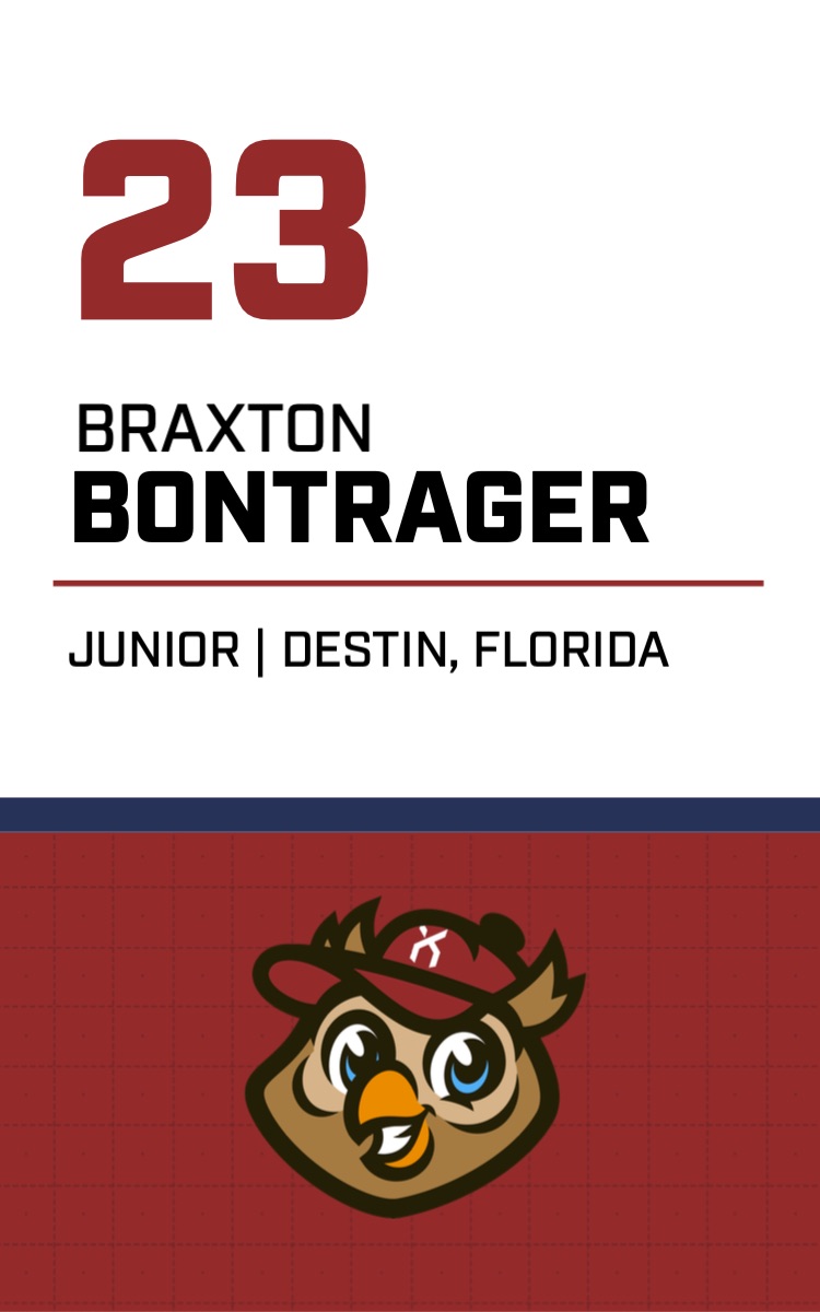 Bag tag template in portrait orientation with large maroon number at top, player name and position text below, team mascot illustration on burgundy background, designed for sports team luggage identification